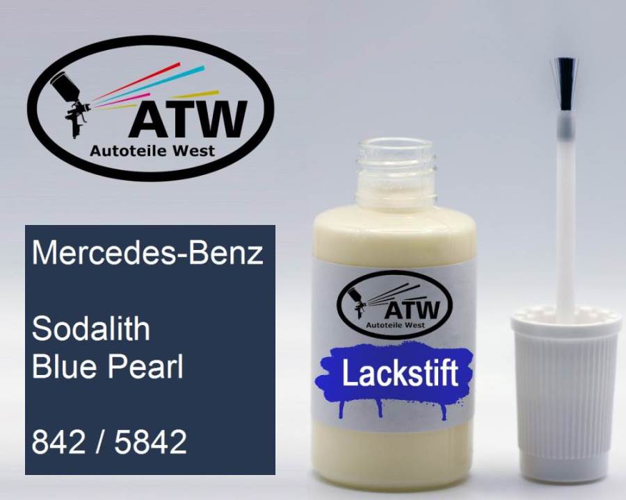 Mercedes-Benz, Sodalith Blue Pearl, 842 / 5842: 20ml Lackstift, von ATW Autoteile West.